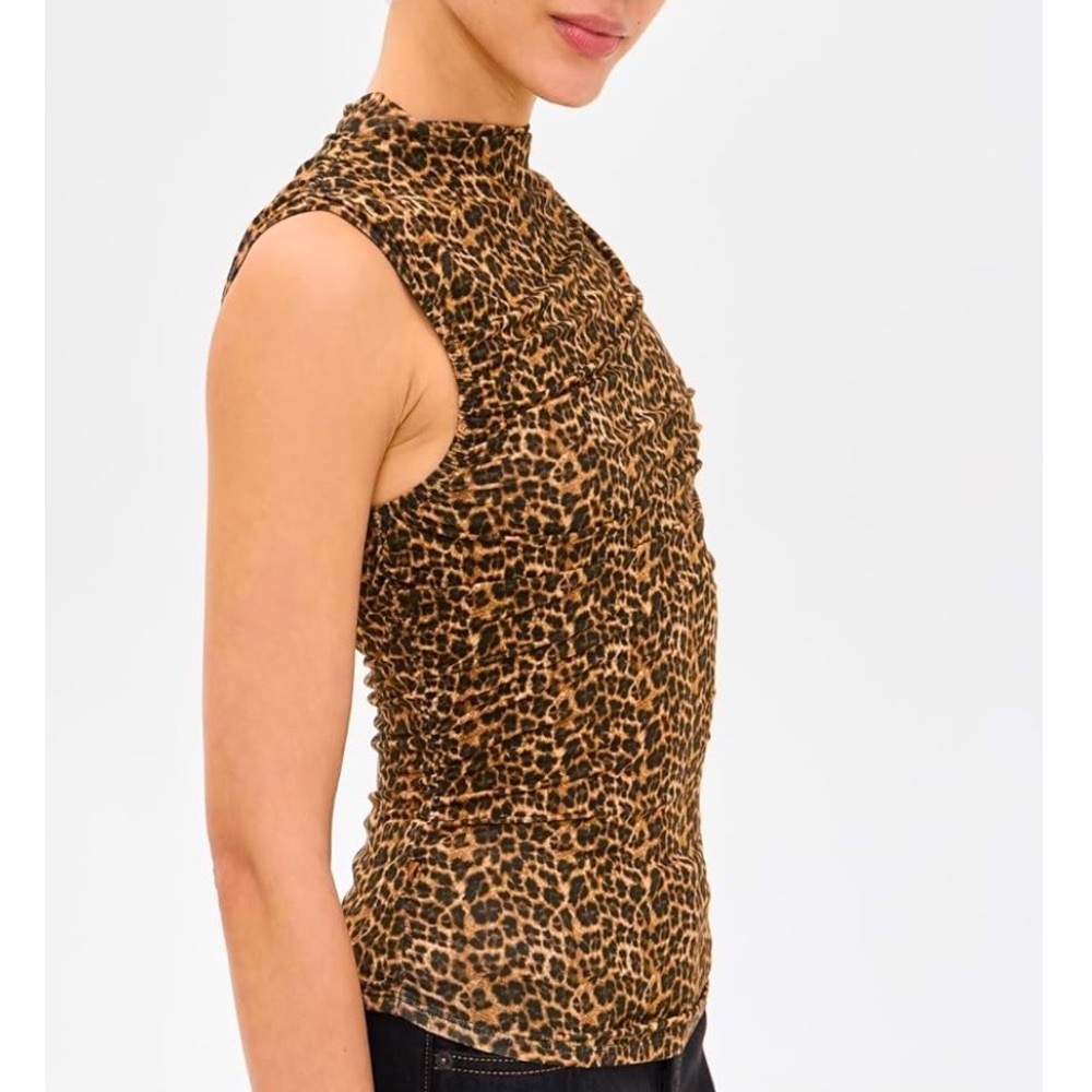 Miaou ‘Cam’ Chic Leopard Print Sleeveless Top, NEW - Picture 3 of 16